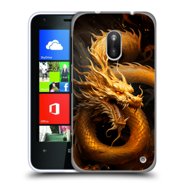 Пластиковый чехол на Nokia Lumia 620 с принтом Золотой дракон Пластиковый чехол на Nokia Lumia 620 с принтом Золотой дракон