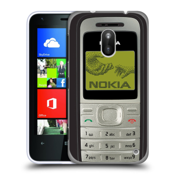Пластиковый чехол на Nokia Lumia 620 с принтом Ретро Нокия Пластиковый чехол на Nokia Lumia 620 с принтом Ретро Нокия
