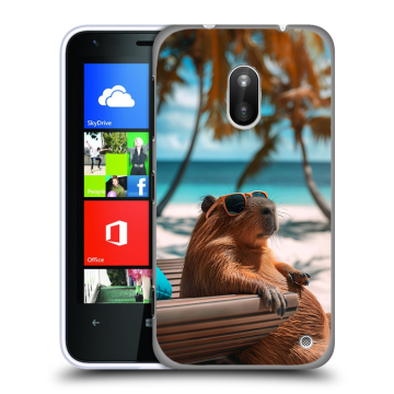 Пластиковый чехол на Nokia Lumia 620 с принтом Капибара