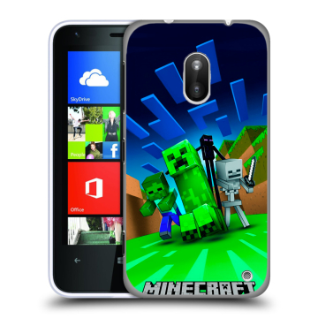 Пластиковый чехол на Nokia Lumia 620 с принтом Майнкрафт Пластиковый чехол на Nokia Lumia 620 с принтом Майнкрафт