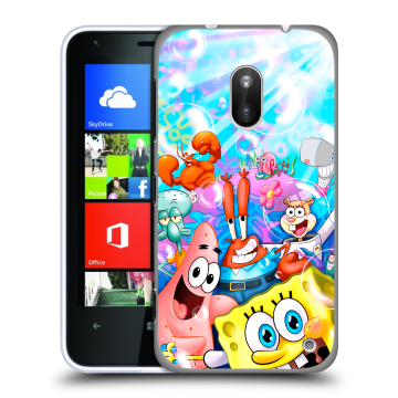 Пластиковый чехол на Nokia Lumia 620 с принтом спанчбоб спанч боб