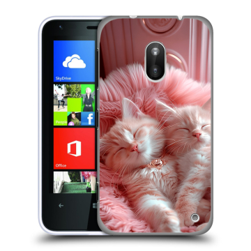 Пластиковый чехол на Nokia Lumia 620 с принтом котята котики Пластиковый чехол на Nokia Lumia 620 с принтом котята котики