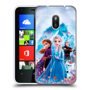 Пластиковый чехол на Nokia Lumia 620 с принтом Холодное сердце Frozen