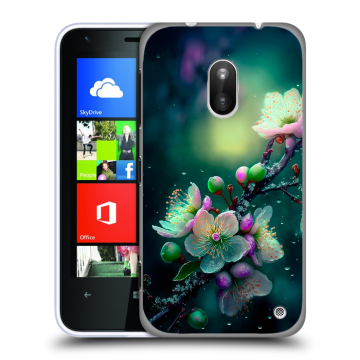 Пластиковый чехол на Nokia Lumia 620 с принтом Цветы и мрамор Пластиковый чехол на Nokia Lumia 620 с принтом Цветы и мрамор