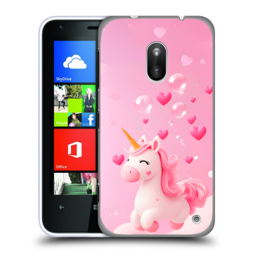 Пластиковый чехол на Nokia Lumia 620 с принтом Единорог