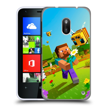 Пластиковый чехол на Nokia Lumia 620 с принтом Майнкрафт Minecraft Пластиковый чехол на Nokia Lumia 620 с принтом Майнкрафт Minecraft