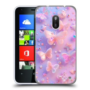 Пластиковый чехол на Nokia Lumia 620 с принтом Бабочки Пластиковый чехол на Nokia Lumia 620 с принтом Бабочки