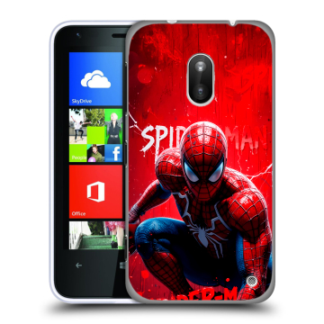 Пластиковый чехол на Nokia Lumia 620 с принтом Spiderman Человек паук Пластиковый чехол на Nokia Lumia 620 с принтом Spiderman Человек паук