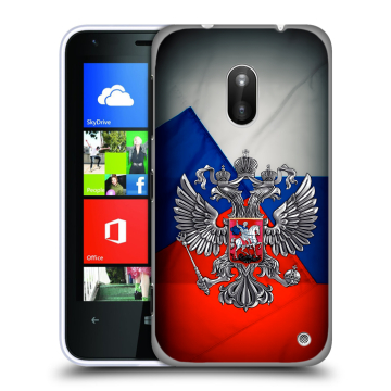Пластиковый чехол на Nokia Lumia 620 с принтом Флаг России