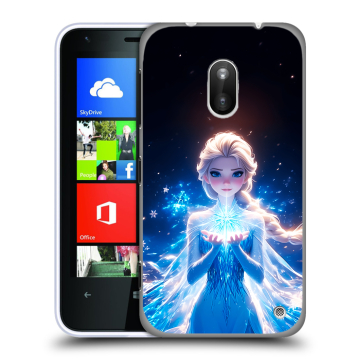 Пластиковый чехол на Nokia Lumia 620 с принтом Холодное сердце Frozen