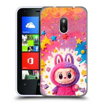 Пластиковый чехол на Nokia Lumia 620 с принтом Labubu Лабубу