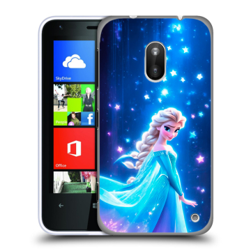 Пластиковый чехол на Nokia Lumia 620 с принтом Холодное сердце Frozen