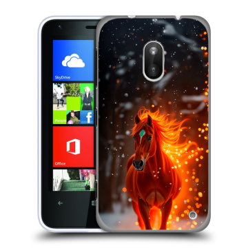 Пластиковый чехол на Nokia Lumia 620 с принтом Новый год
