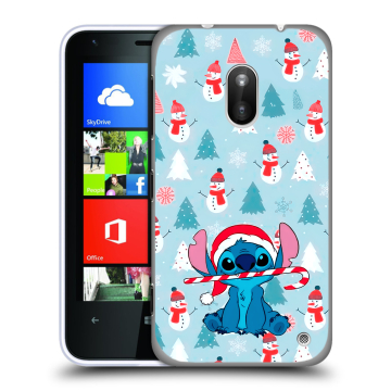 Пластиковый чехол на Nokia Lumia 620 с принтом Стич Новый год