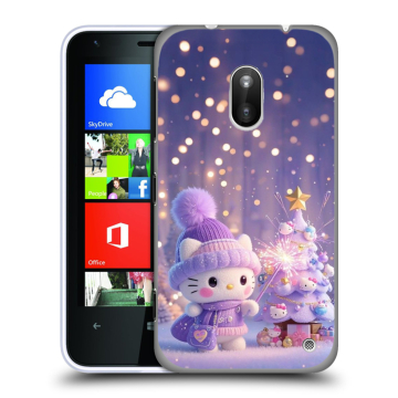 Пластиковый чехол на Nokia Lumia 620 с принтом Новый год