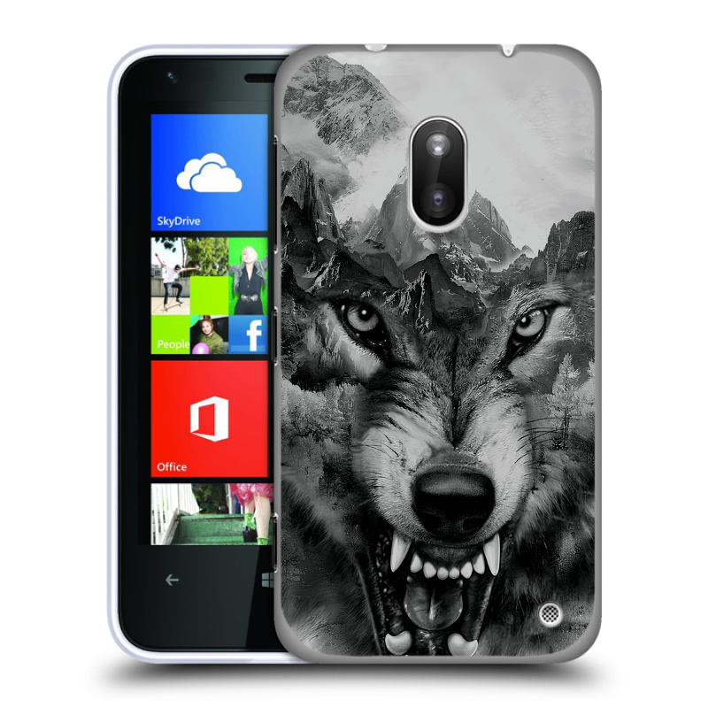 Пластиковый чехол на Nokia Lumia 620 с принтом Волк Пластиковый чехол на Nokia Lumia 620 с принтом Волк