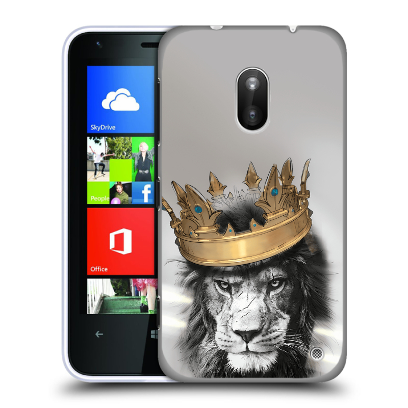 Пластиковый чехол на Nokia Lumia 620 с принтом Лев с короной Пластиковый чехол на Nokia Lumia 620 с принтом Лев с короной