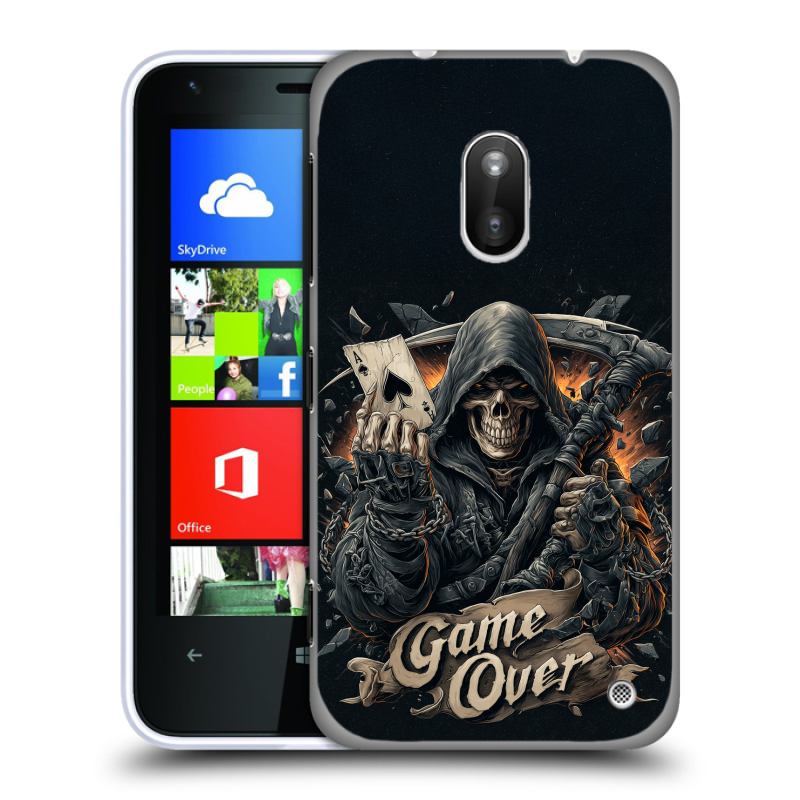 Пластиковый чехол на Nokia Lumia 620 с принтом Скелет карты Пластиковый чехол на Nokia Lumia 620 с принтом Скелет карты