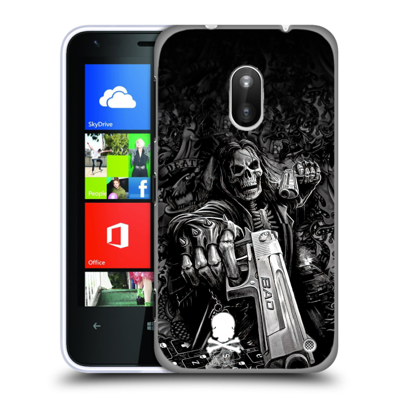 Пластиковый чехол на Nokia Lumia 620 с принтом Скелет Пластиковый чехол на Nokia Lumia 620 с принтом Скелет