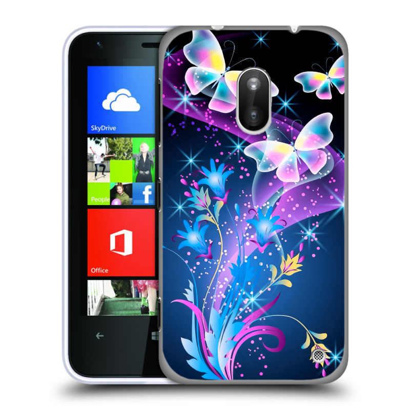 Пластиковый чехол на Nokia Lumia 620 с принтом Бабочки Пластиковый чехол на Nokia Lumia 620 с принтом Бабочки