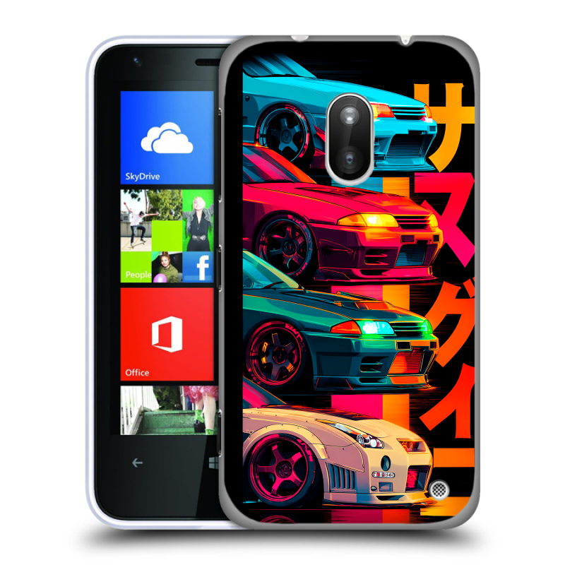 Пластиковый чехол на Nokia Lumia 620 с принтом Гоночные машины Пластиковый чехол на Nokia Lumia 620 с принтом Гоночные машины