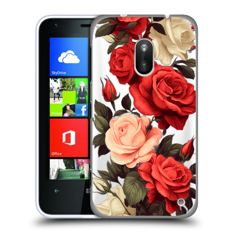 Пластиковый чехол на Nokia Lumia 620 с принтом Розы Пластиковый чехол на Nokia Lumia 620 с принтом Розы