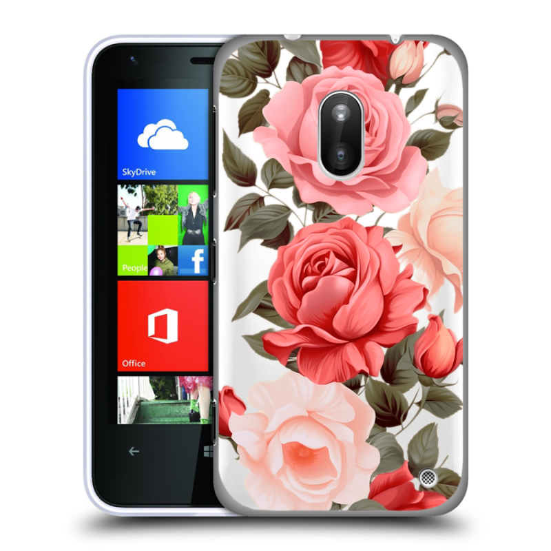Пластиковый чехол на Nokia Lumia 620 с принтом Розы Пластиковый чехол на Nokia Lumia 620 с принтом Розы