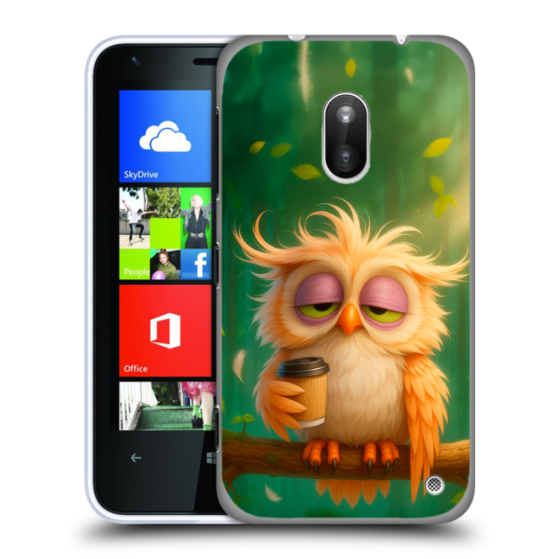 Пластиковый чехол на Nokia Lumia 620 с принтом сова Пластиковый чехол на Nokia Lumia 620 с принтом сова