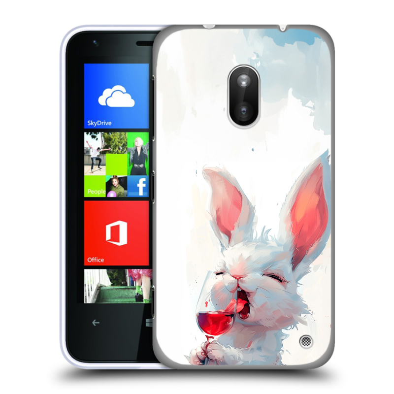 Пластиковый чехол на Nokia Lumia 620 с принтом кролик зайчик Пластиковый чехол на Nokia Lumia 620 с принтом кролик зайчик
