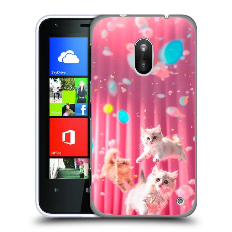 Пластиковый чехол на Nokia Lumia 620 с принтом милые котики Пластиковый чехол на Nokia Lumia 620 с принтом милые котики