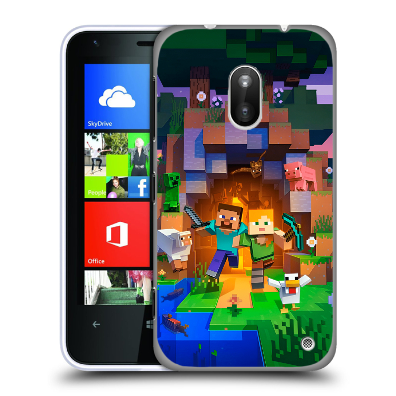 Пластиковый чехол на Nokia Lumia 620 с принтом Майнкрафт Minecraft Пластиковый чехол на Nokia Lumia 620 с принтом Майнкрафт Minecraft