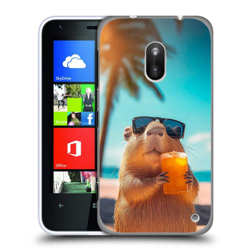 Пластиковый чехол на Nokia Lumia 620 с принтом Капибара Пластиковый чехол на Nokia Lumia 620 с принтом Капибара