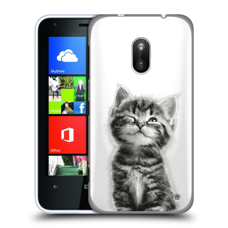 Пластиковый чехол на Nokia Lumia 620 с принтом Котенок Пластиковый чехол на Nokia Lumia 620 с принтом Котенок