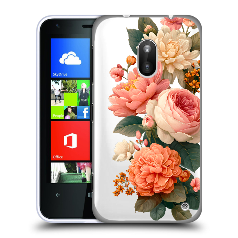 Пластиковый чехол на Nokia Lumia 620 с принтом цветы Пластиковый чехол на Nokia Lumia 620 с принтом цветы