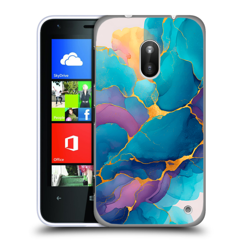 Пластиковый чехол на Nokia Lumia 620 с принтом Мрамор блестки Пластиковый чехол на Nokia Lumia 620 с принтом Мрамор блестки