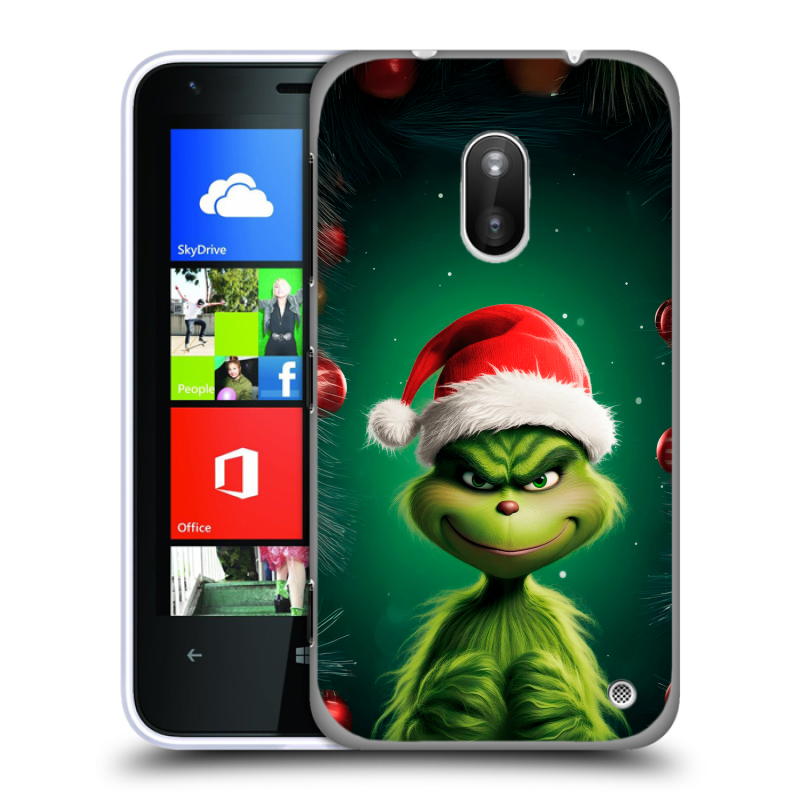 Пластиковый чехол на Nokia Lumia 620 с принтом Гринч Новый год Рождество Пластиковый чехол на Nokia Lumia 620 с принтом Гринч Новый год Рождество