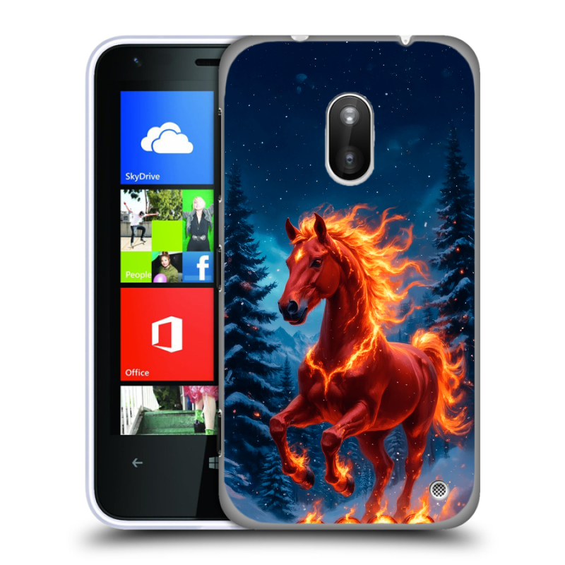 Пластиковый чехол на Nokia Lumia 620 с принтом Новый год коня Пластиковый чехол на Nokia Lumia 620 с принтом Новый год коня