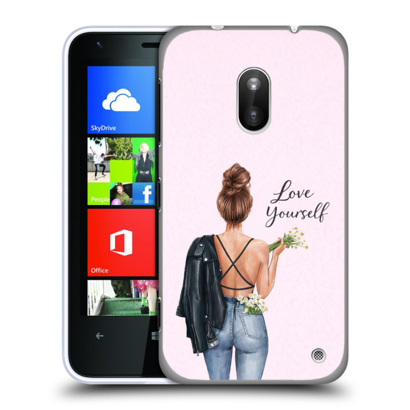 Пластиковый чехол на Nokia Lumia 620 с принтом женский Пластиковый чехол на Nokia Lumia 620 с принтом женский