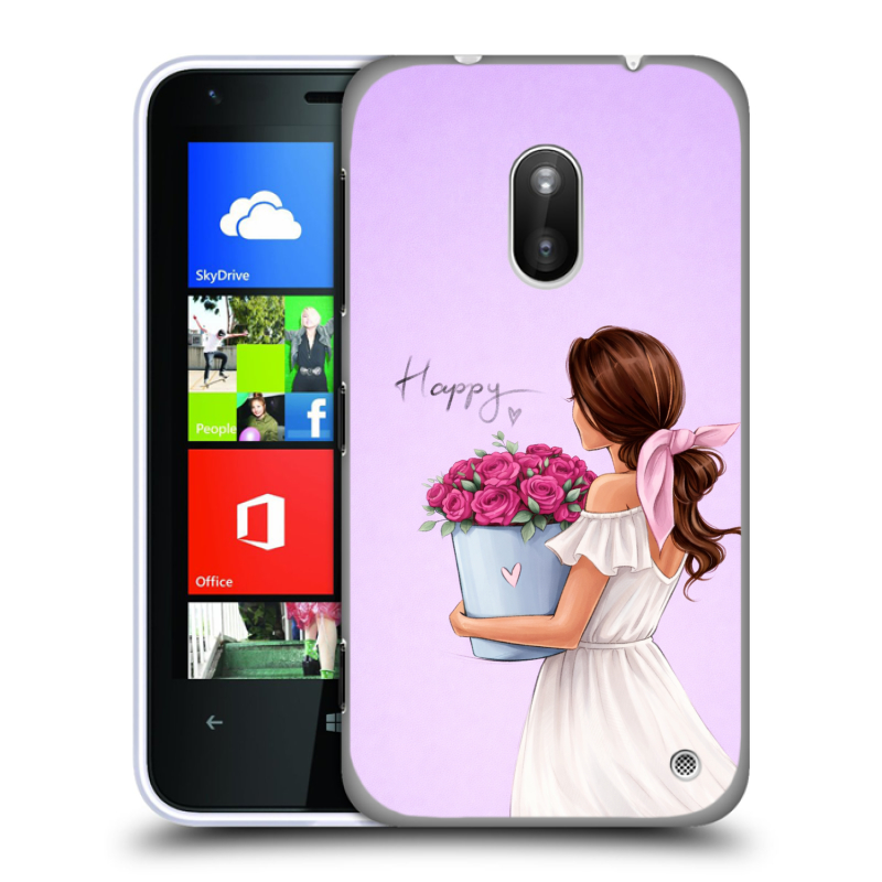 Пластиковый чехол на Nokia Lumia 620 с принтом женский Пластиковый чехол на Nokia Lumia 620 с принтом женский