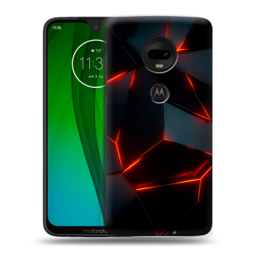 Пластиковый чехол на Motorola Moto G7 с принтом Яркие абстракции
