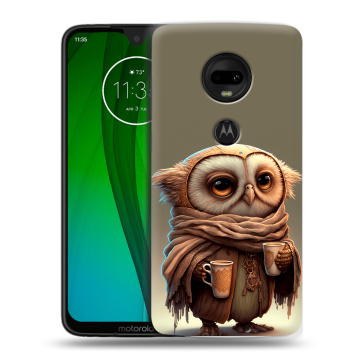Пластиковый чехол на Motorola Moto G7 с принтом Сова