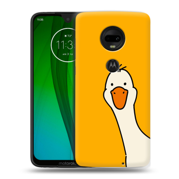 Пластиковый чехол на Motorola Moto G7 с принтом Утка