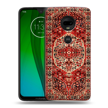 Пластиковый чехол на Motorola Moto G7 с принтом Ковер