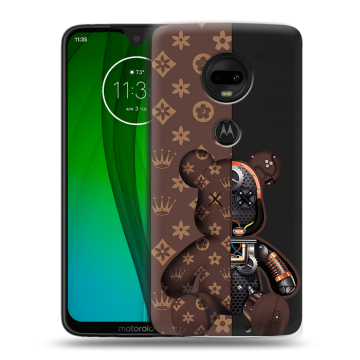 Пластиковый чехол на Motorola Moto G7 с принтом Луи робот
