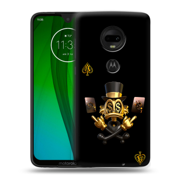 Пластиковый чехол на Motorola Moto G7 с принтом Золотой скрудж макдак