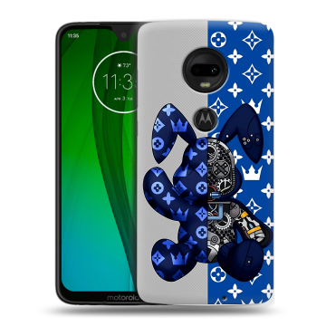 Пластиковый чехол на Motorola Moto G7 с принтом Луи робот