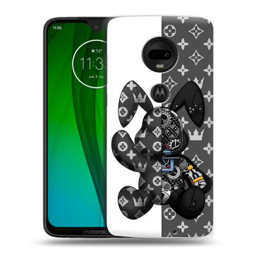 Пластиковый чехол на Motorola Moto G7 с принтом Луи робот