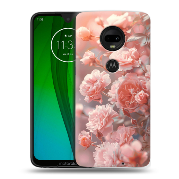 Пластиковый чехол на Motorola Moto G7 с принтом Розовые розы