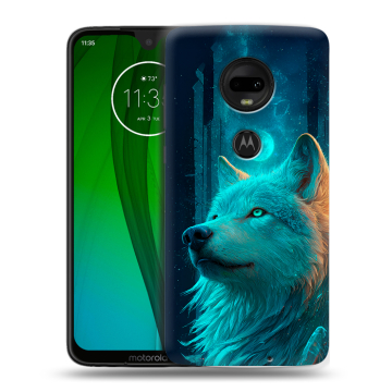 Пластиковый чехол на Motorola Moto G7 с принтом бабочки саккура