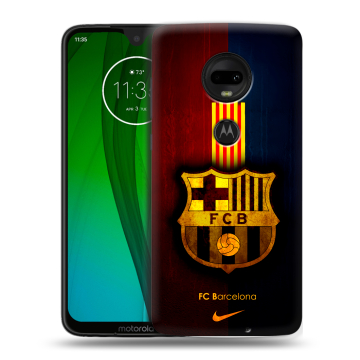 Пластиковый чехол на Motorola Moto G7 с принтом Барселона Barcelona